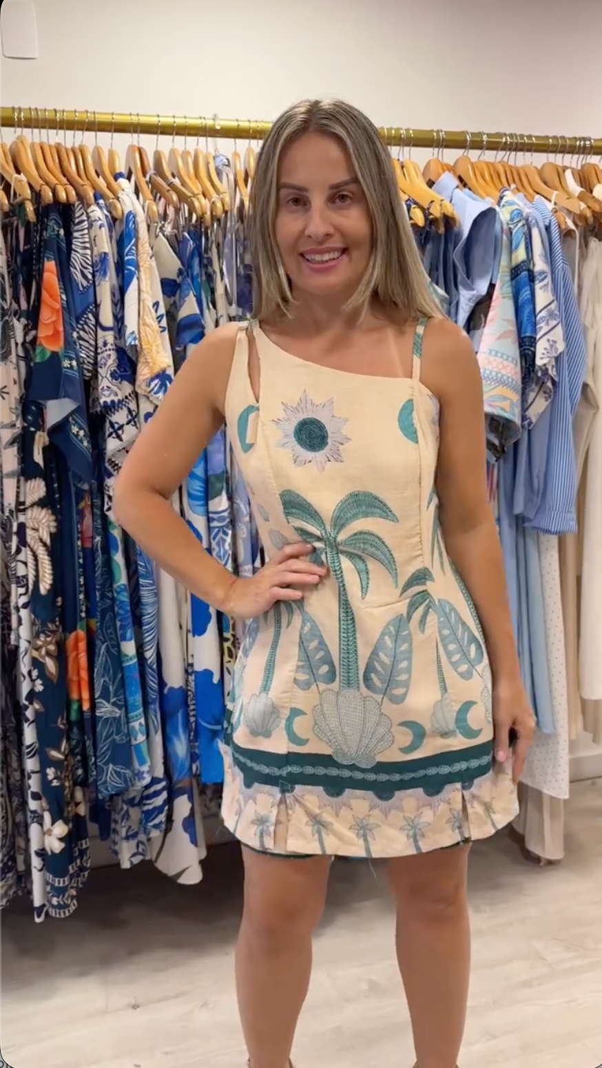 Macaquinho Raquel Coqueiro Blue